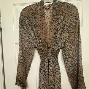 Victorias Secret Shear Animal Print Robe
